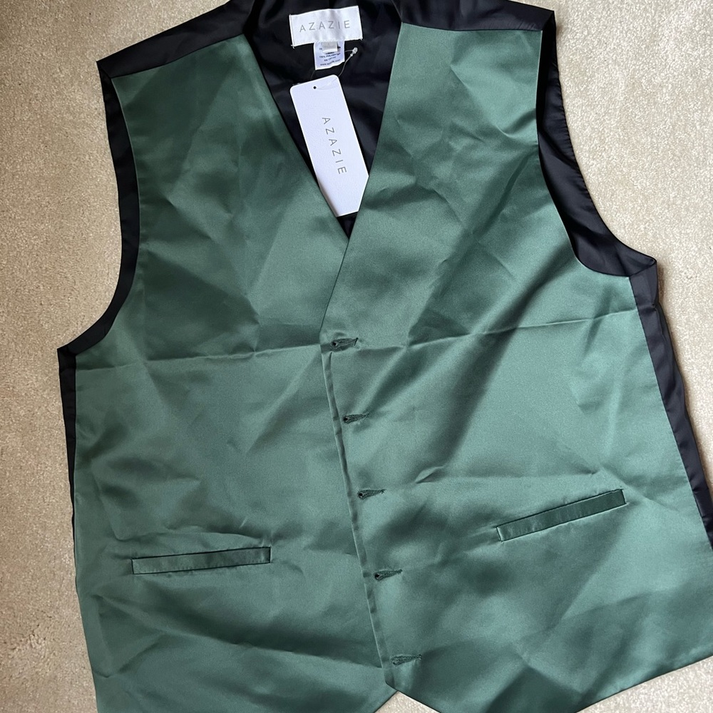 Azazie mens groomsmen vests in Eucalyptus- NWT various sizes